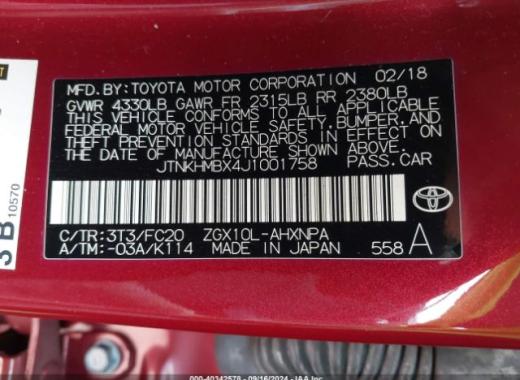 Toyota  - C-Hr  - 2018 - Red - 40342578