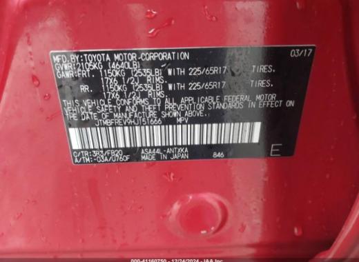 Toyota  - Rav4 - 2017 - Red - 41160750