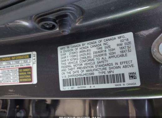 Honda - Cr-V - 2018 - Grey - 41363119