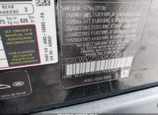 Range Rover - Sport Hse - 2019 - Black - 41484130