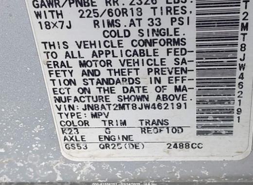 Nissan  - Rogue - 2018 - Silver - 41556251