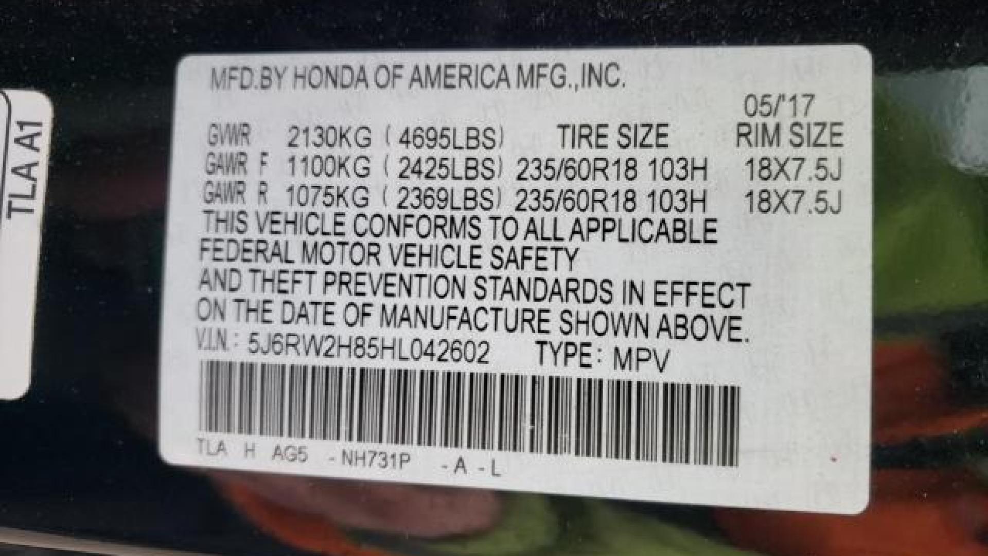 Honda - Cr-V - 2017 - Black - 47310355