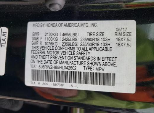 Honda - Cr-V - 2017 - Black - 47310355