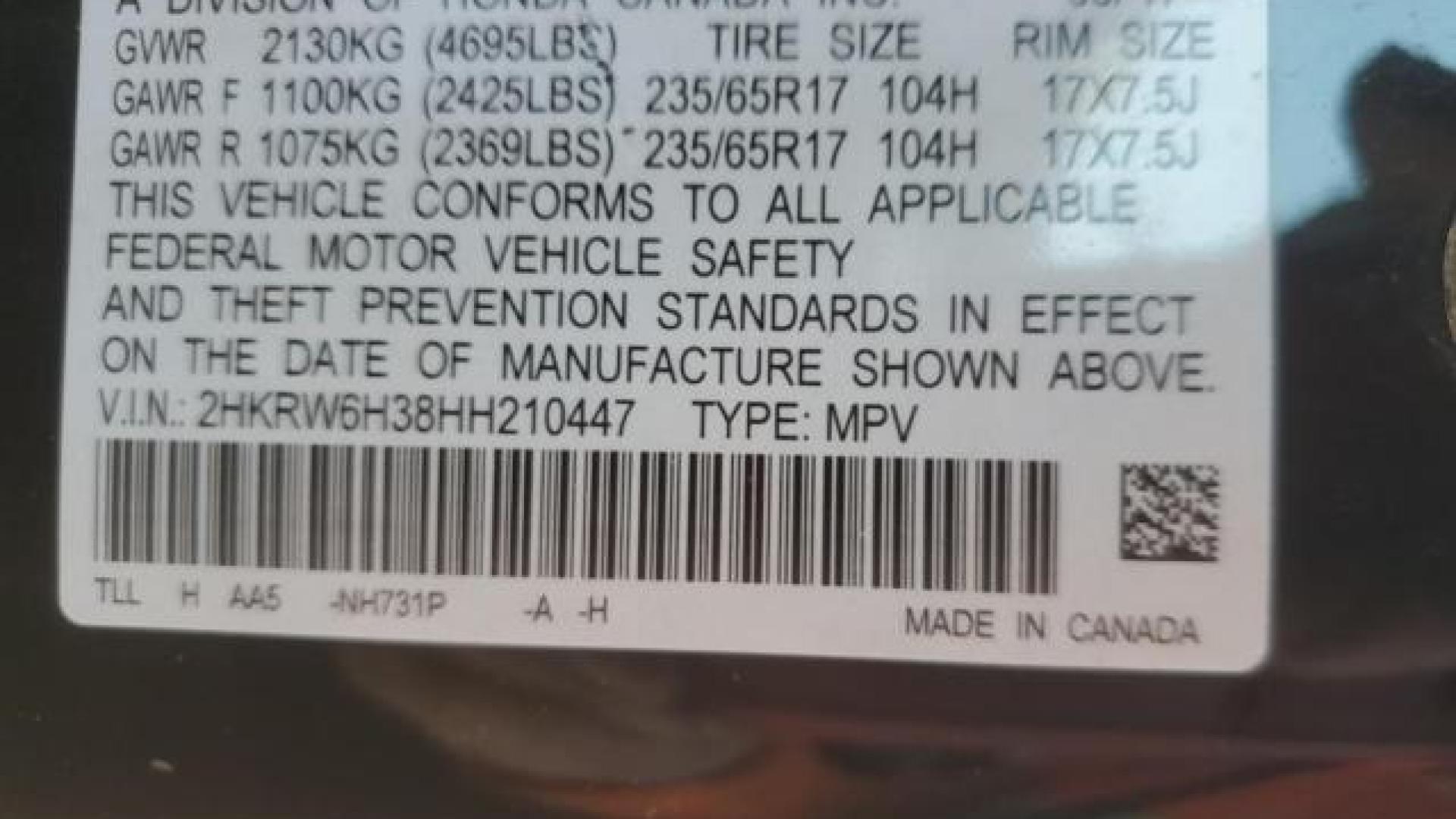 Honda - Cr-V - 2017 - Black - 48911355