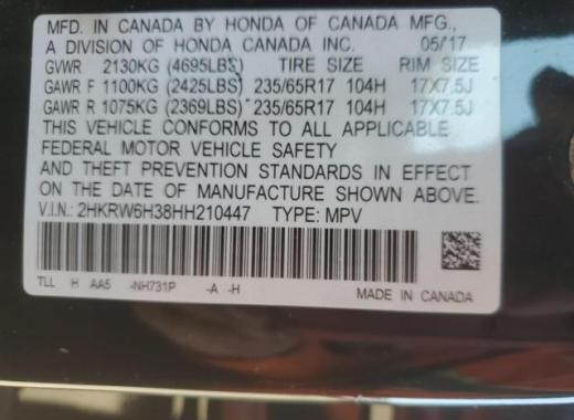 Honda - Cr-V - 2017 - Black - 48911355