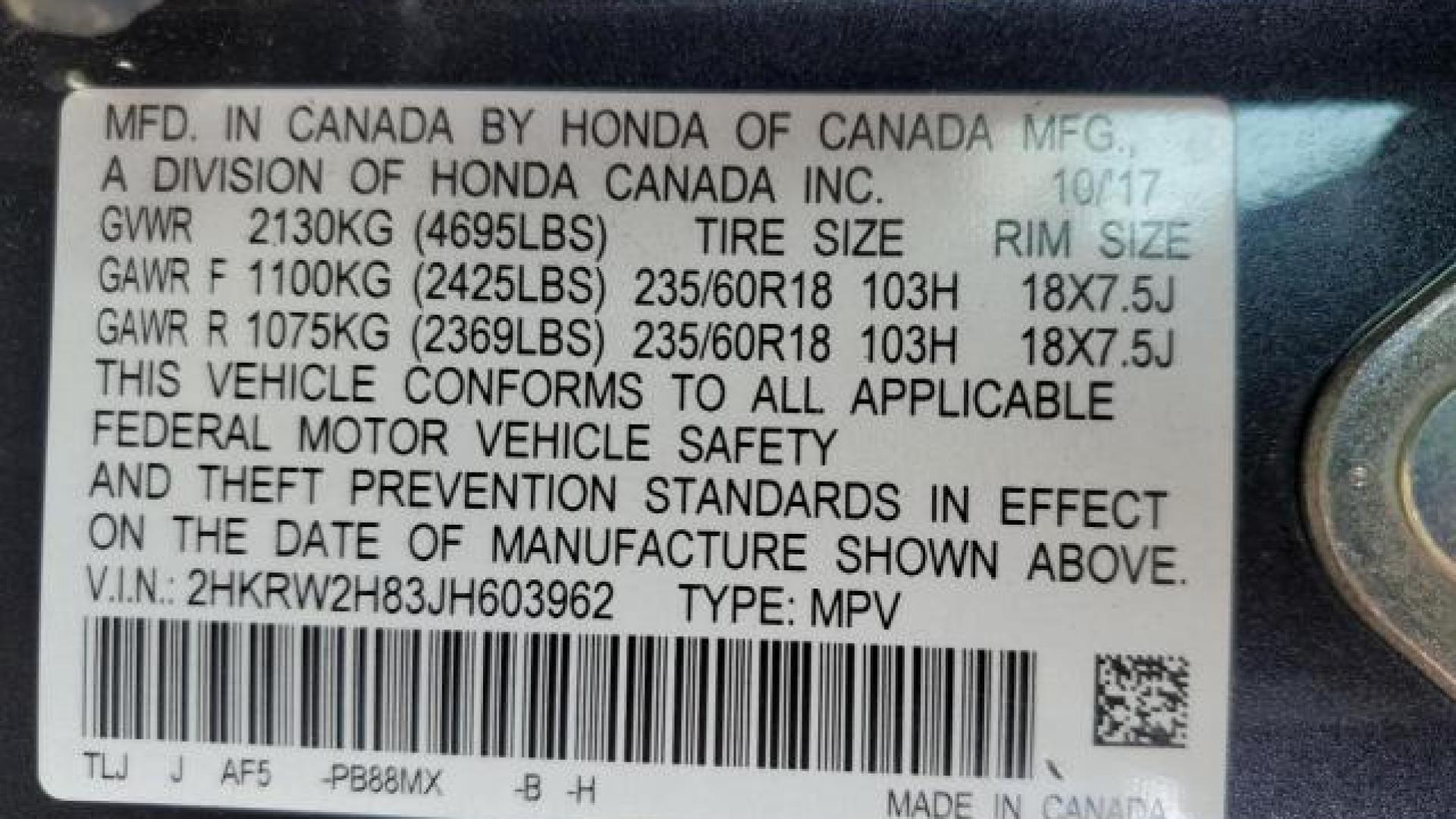 Honda - Cr-V - 2018 - Grey - 70246164