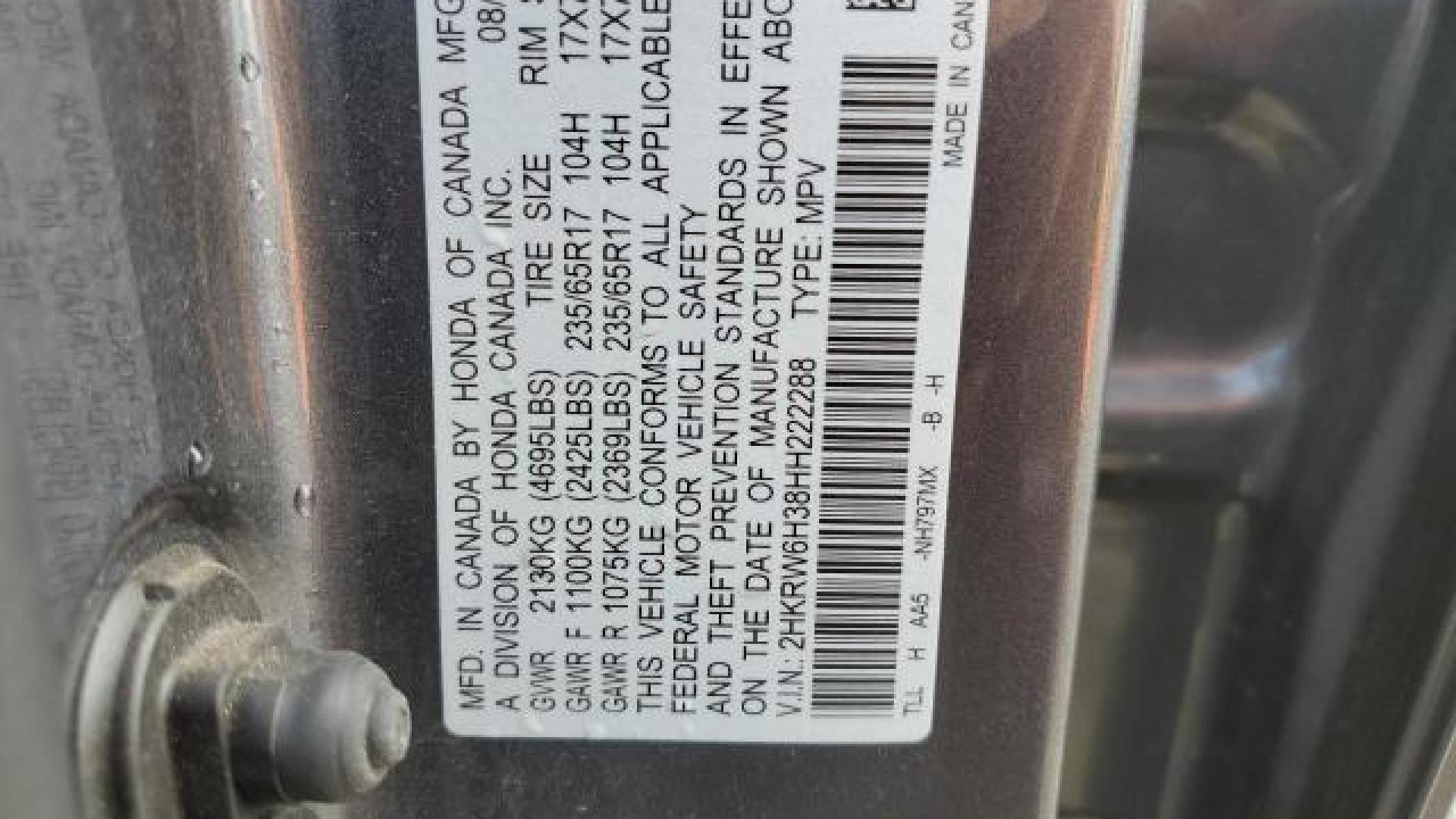 Honda - Cr-V - 2017 - Grey - 81180104