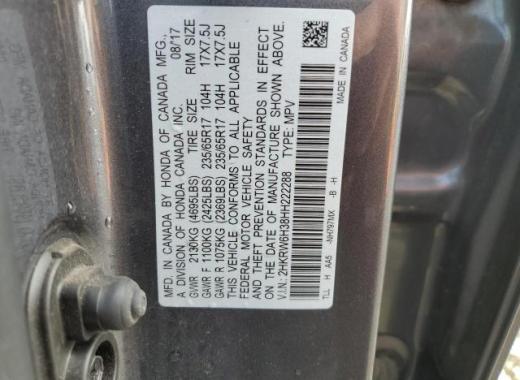 Honda - Cr-V - 2017 - Grey - 81180104