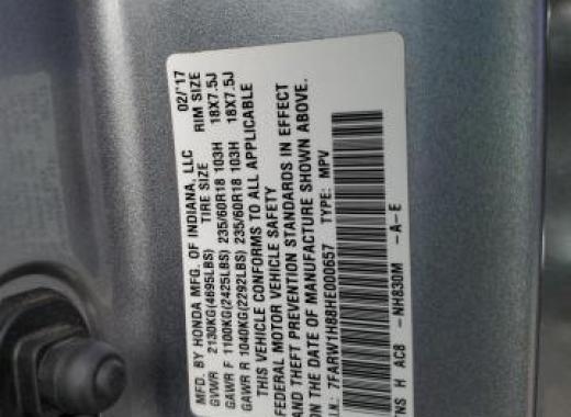 Honda - Cr-V - 2017 - Silver - 84910034