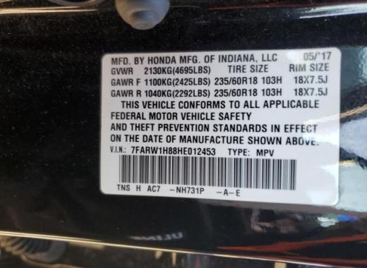 Honda - Cr-V - 2017 - Black - 86361394