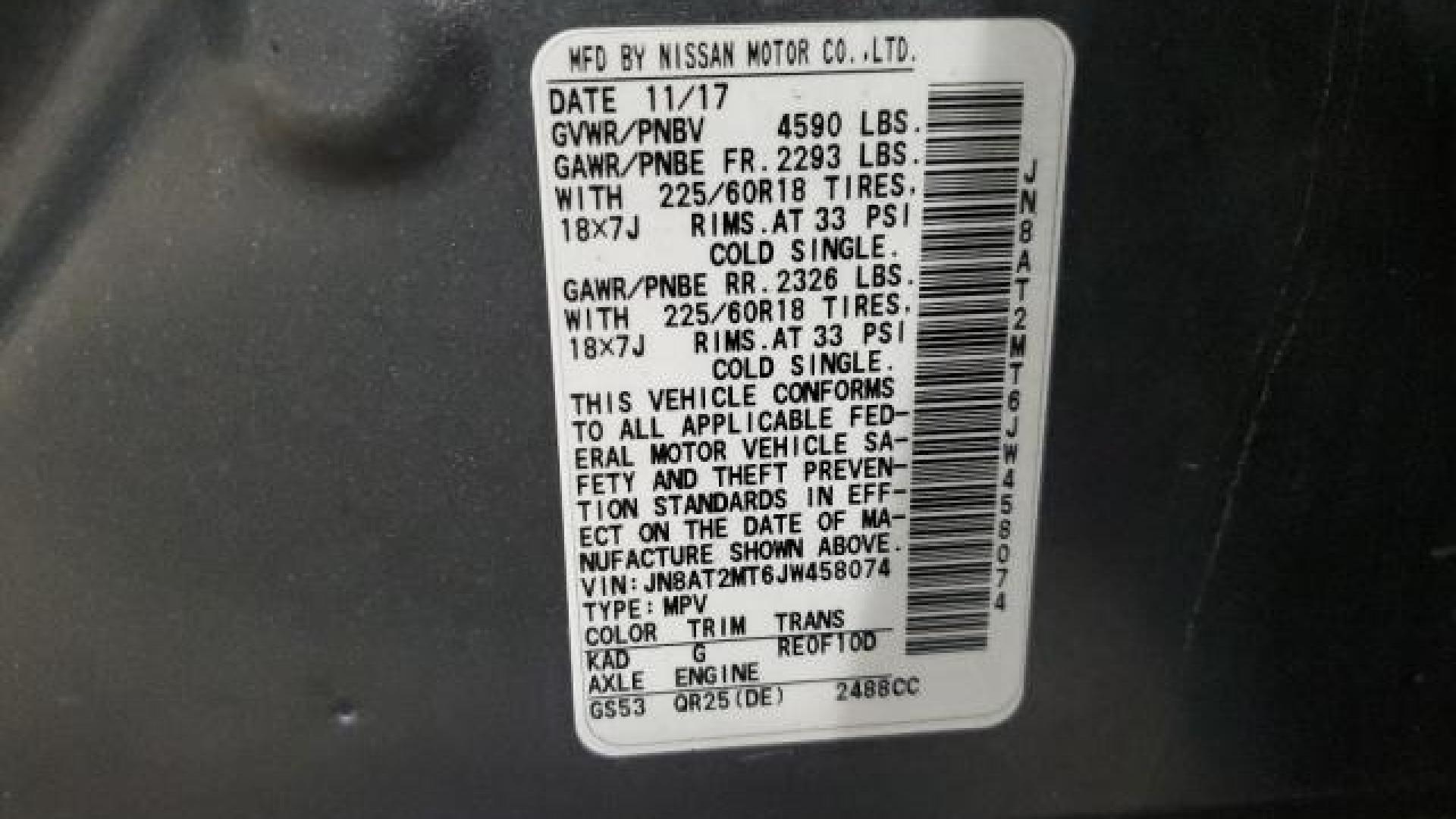 Nissan  - Rogue - 2018 - Grey - 88276025